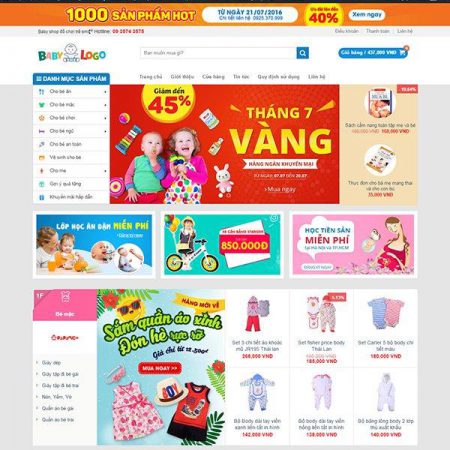 Theme Wordpress mẹ và bé