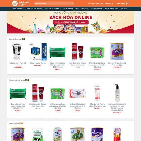 Theme wordpress bán tạp hóa