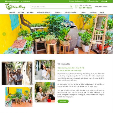 Theme wordpress bán cây xanh 03