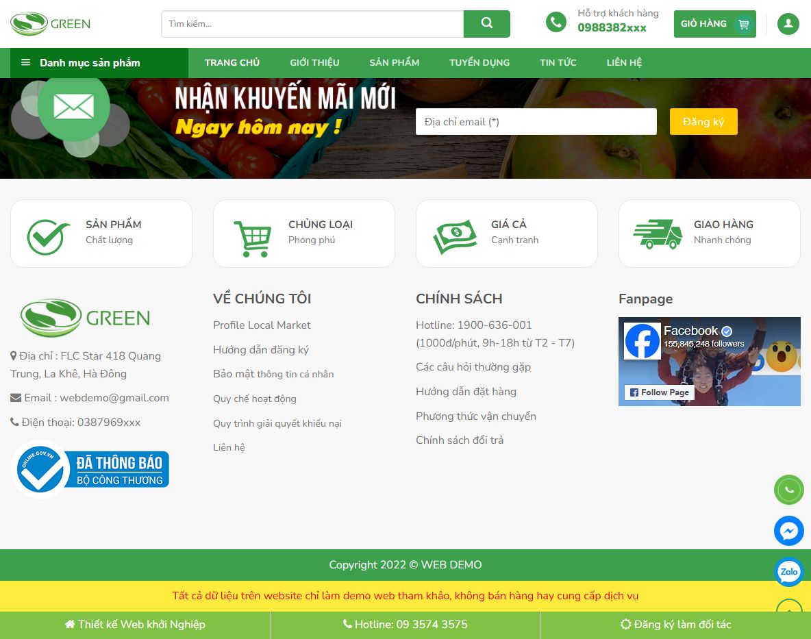 Tính năng Theme WordPress bách hóa 3