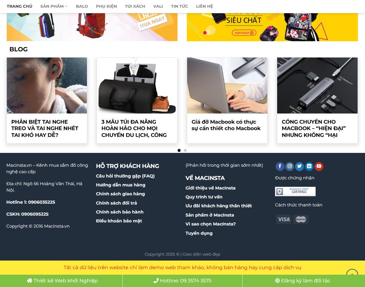 Tính năng quản lý theme WordPress bán balo