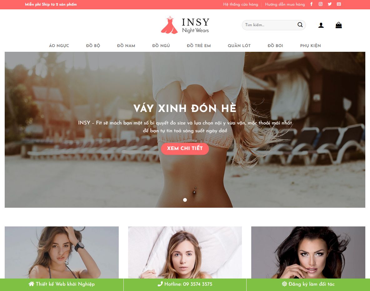 Giao diện Theme wordpress bán bikini 01