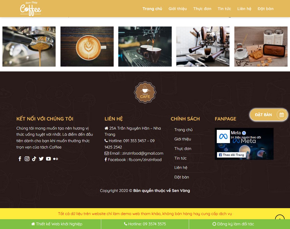 Các tính năng nổi bật của Theme wordpress bán cà phê 01