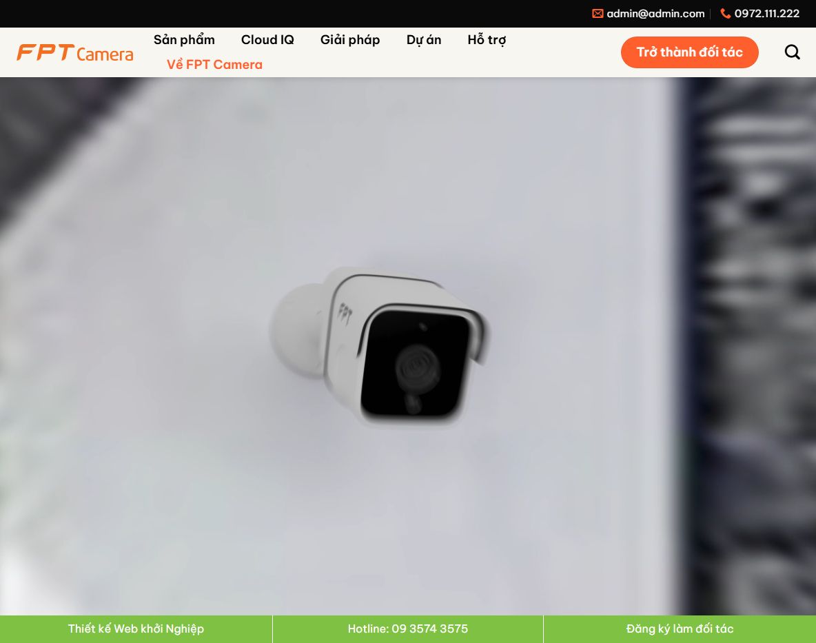 Giao diện theme wordpress bán camera