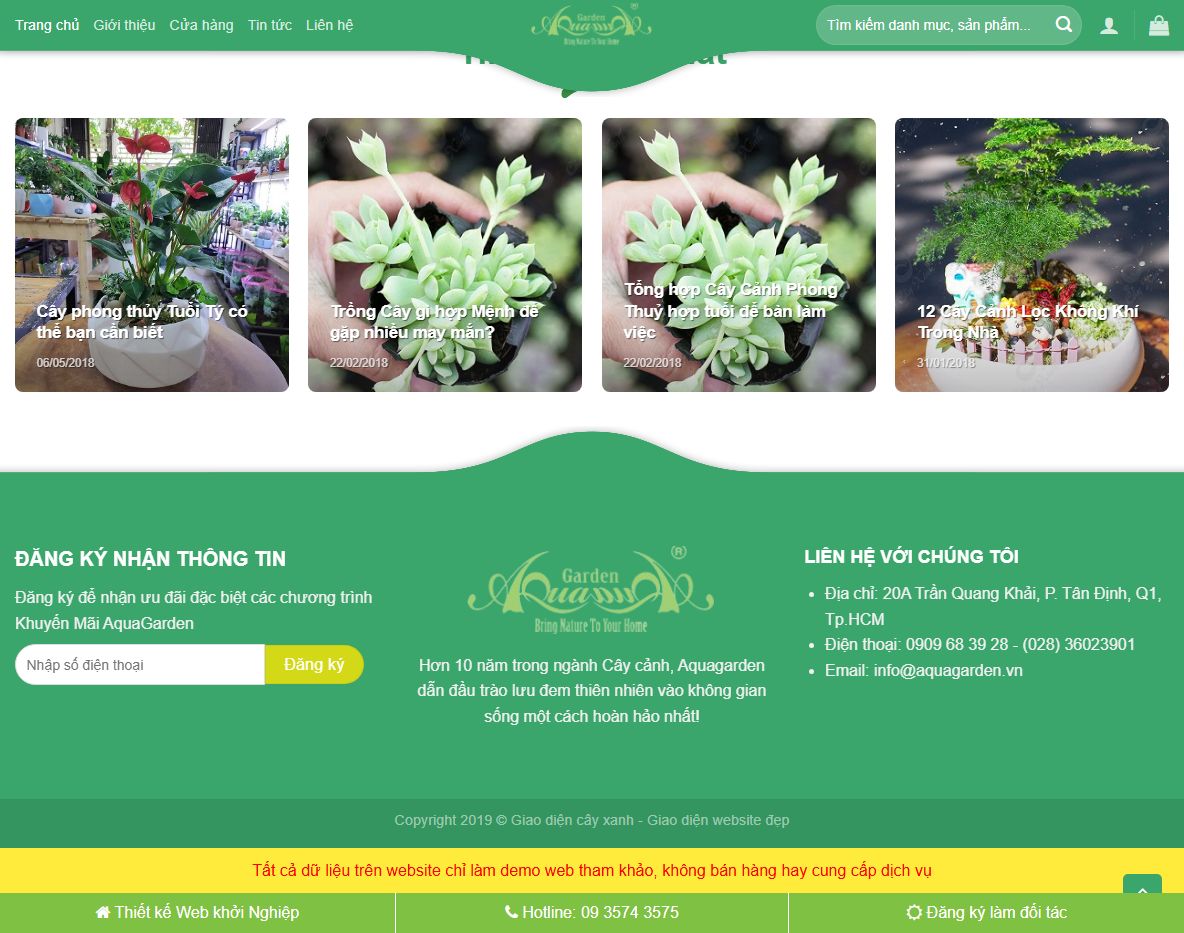 Tính năng marketing của theme wordpress bán cây xanh