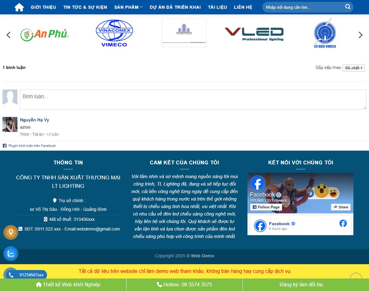 Tính năng nổi bật của theme wordpress bán đèn led