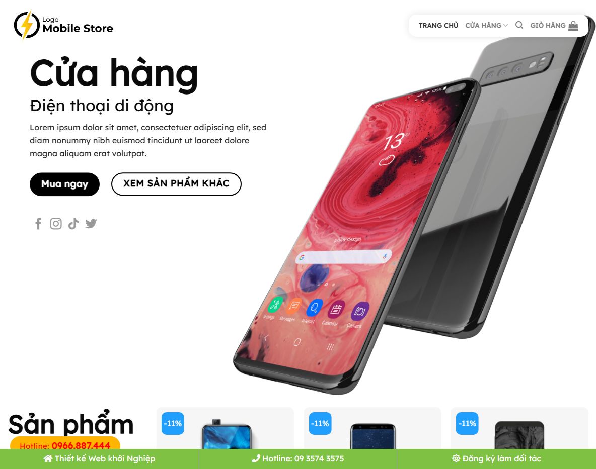 Giao diện Theme wordpress bán điện thoại 04