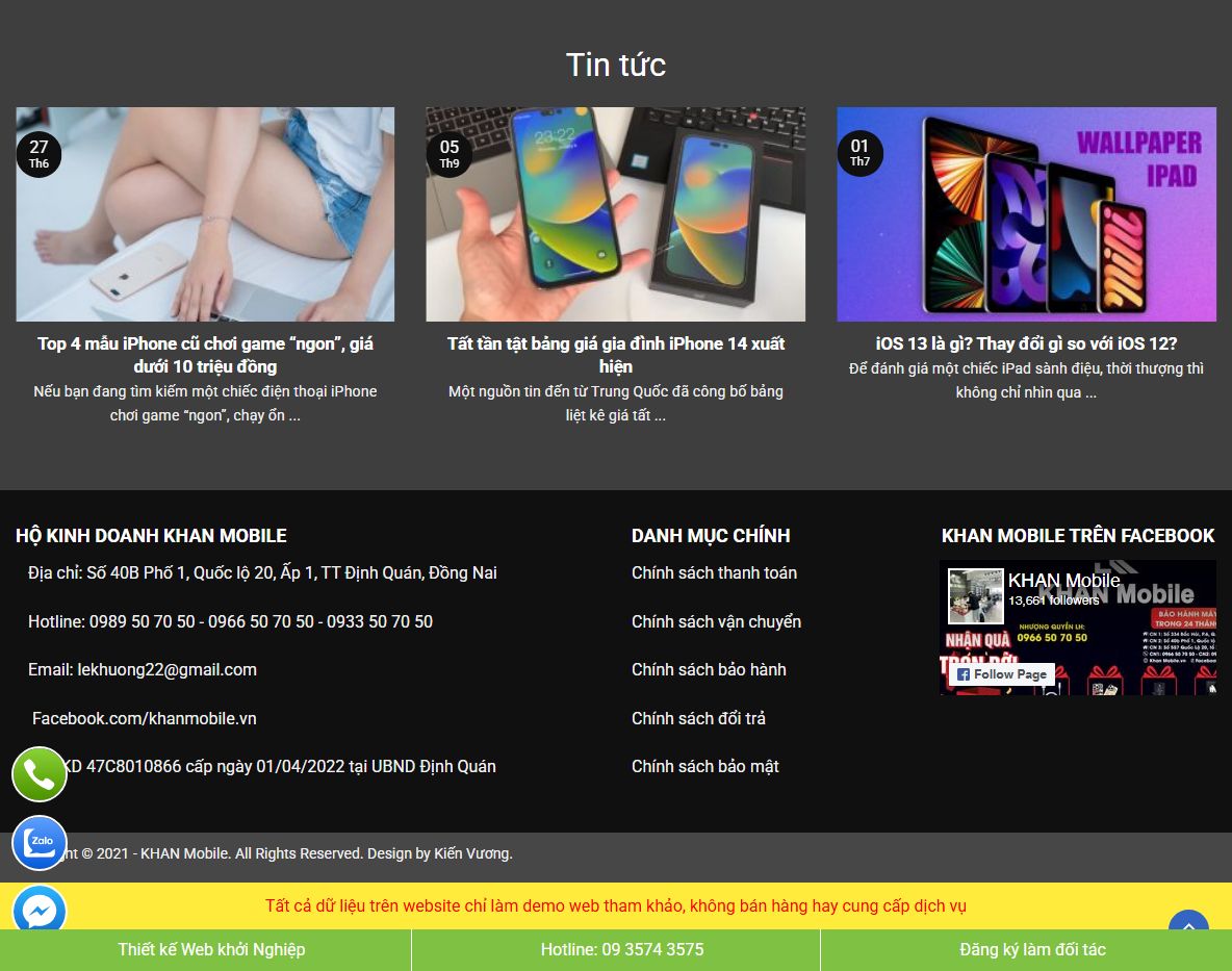 Tính năng quản lý của theme wordpress bán điện thoại