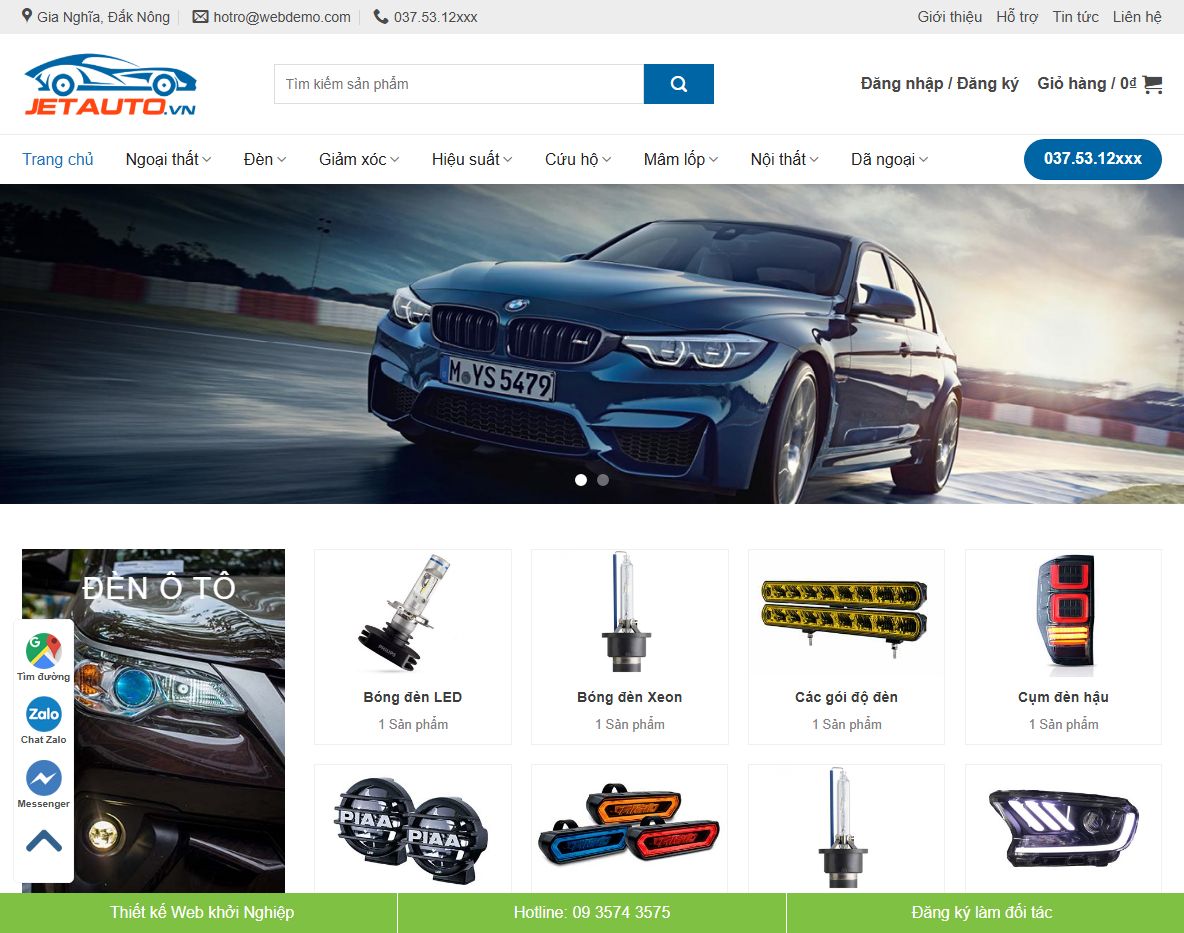 Giao diện Theme wordpress bán đồ chơi xe 02