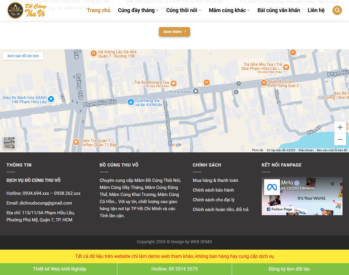 Tính năng theme wordpress bán đồ cúng
