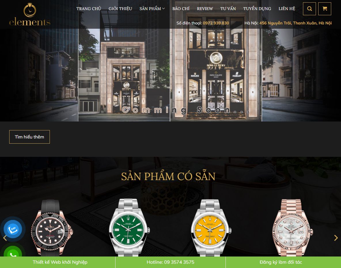 Giao diện Theme wordpress bán đồng hồ 03