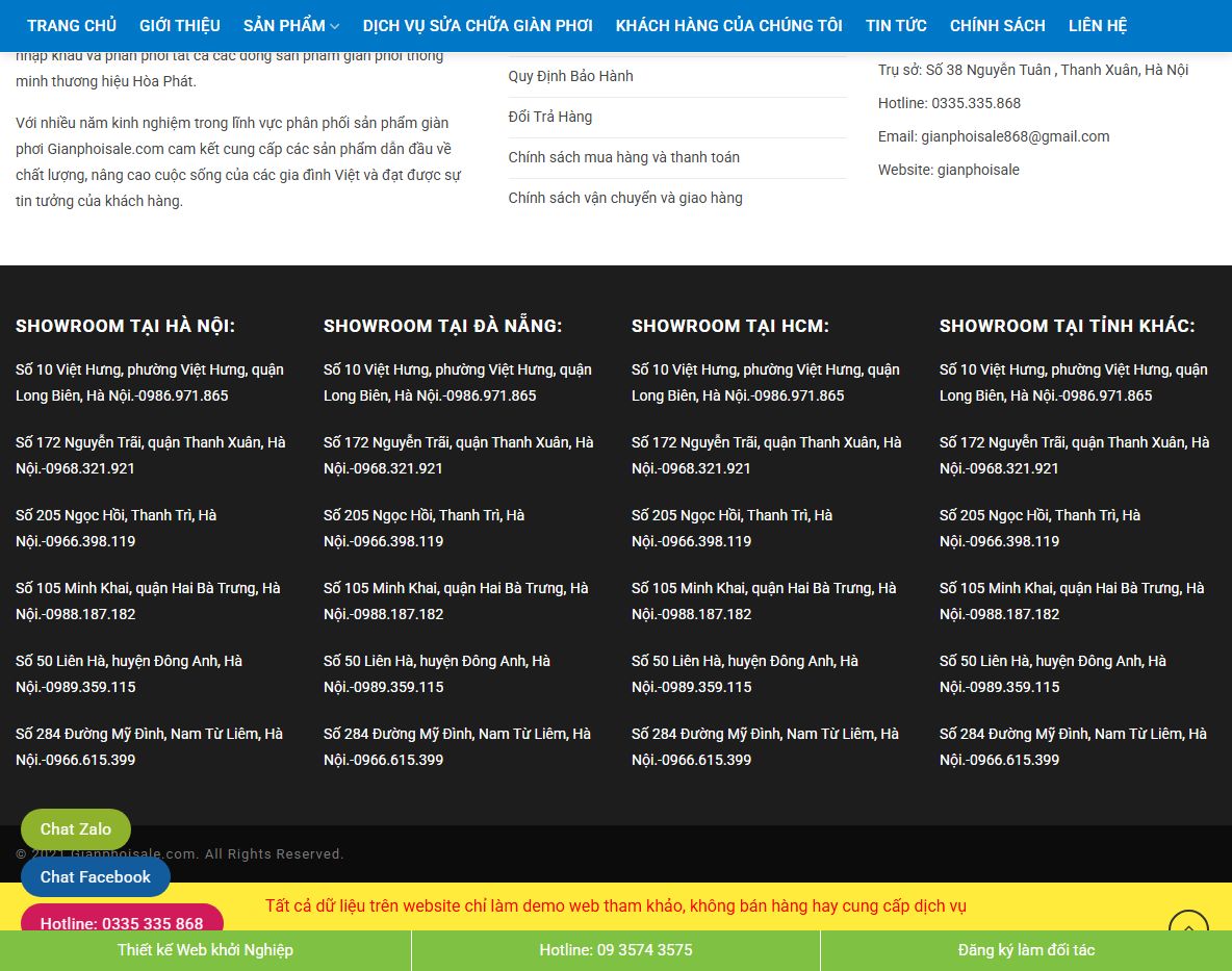 Tính năng marketing của theme wordpress bán giàn phơi