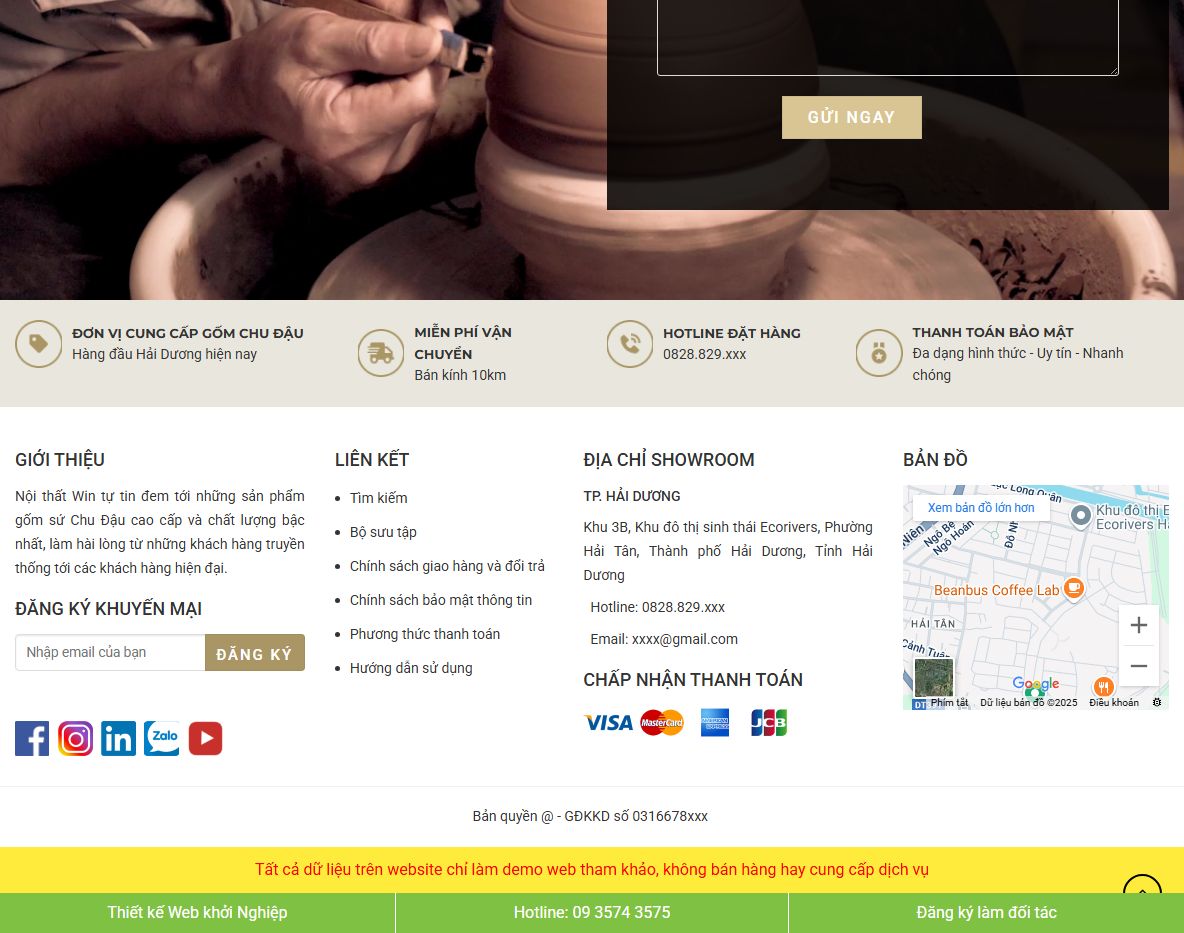 Tính năng bảo mật Theme WordPress bán gốm sứ 01