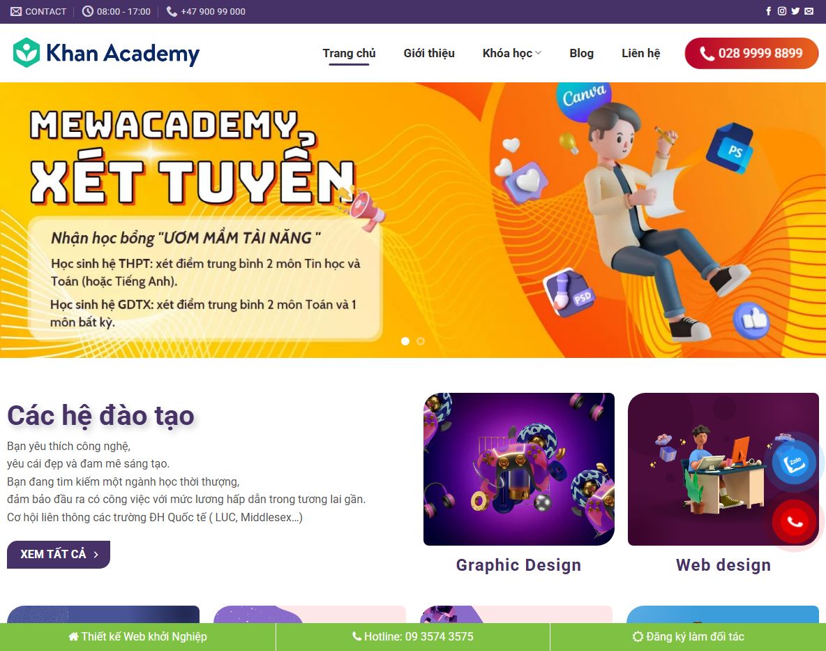 Theme WordPress bán khóa học với giao diện đẹp