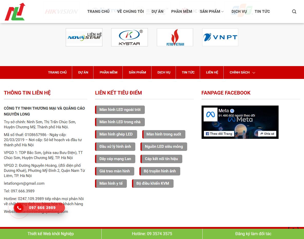 Tính năng marketing của theme WordPress bán màn hình LED