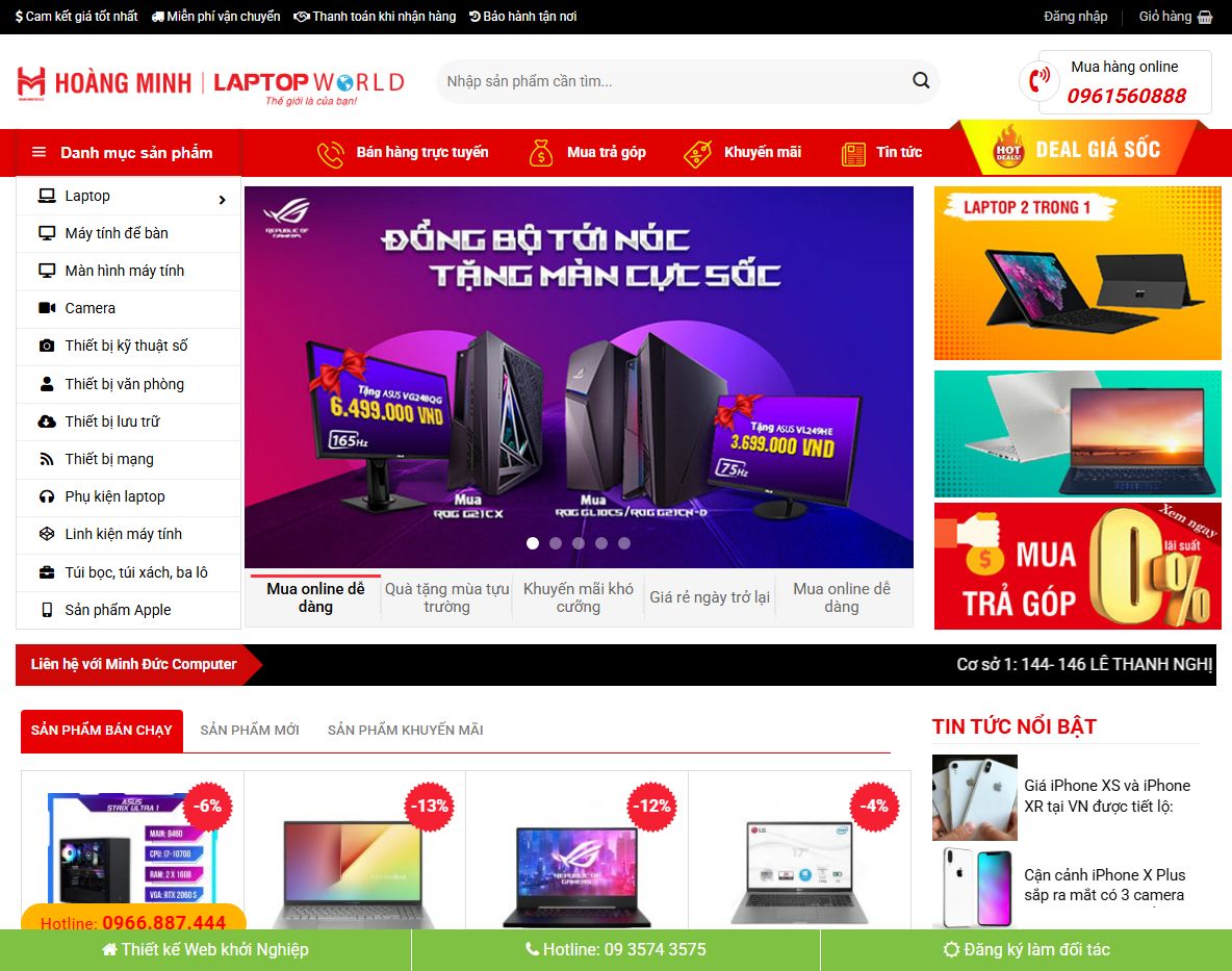 Giao diện Theme wordpress bán máy tính 03