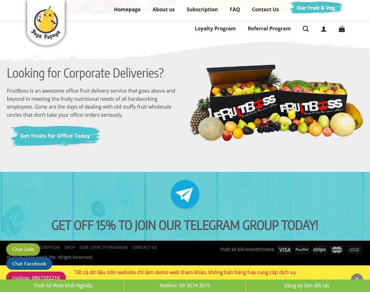 Giao diện quản trị Theme WordPress bán nông sản 01
