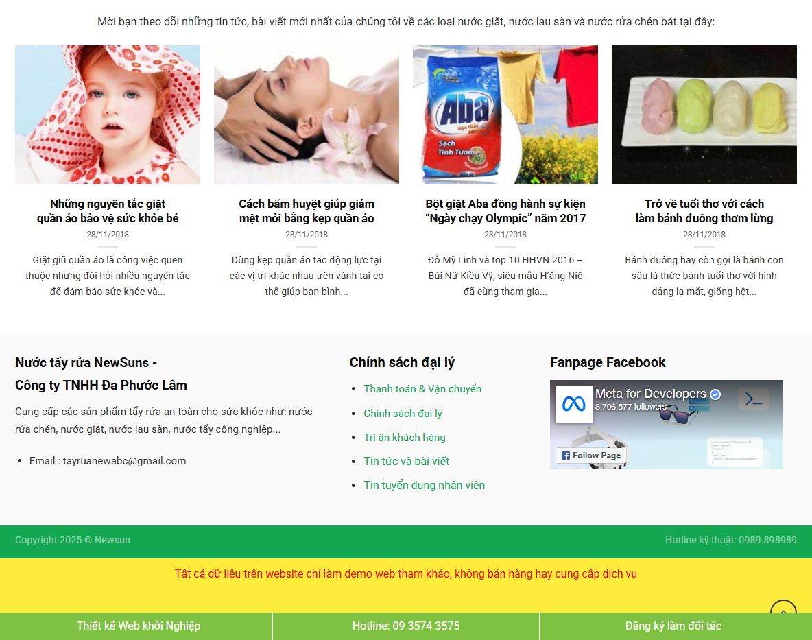 Quản lý website bán nước giặt dễ dàng