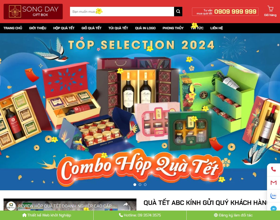Giao diện Theme wordpress bán quà tết 01