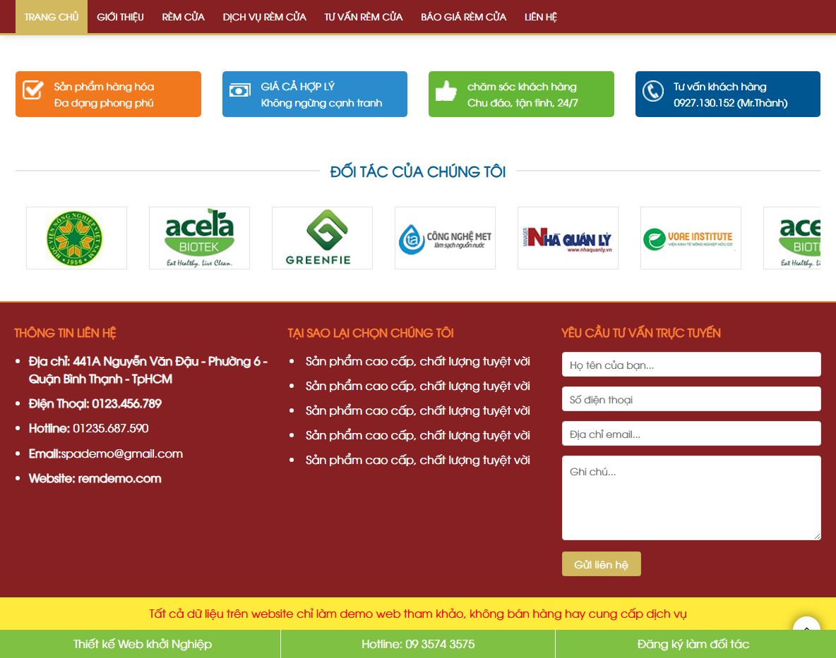 Tính năng theme wordpress bán rèm cửa