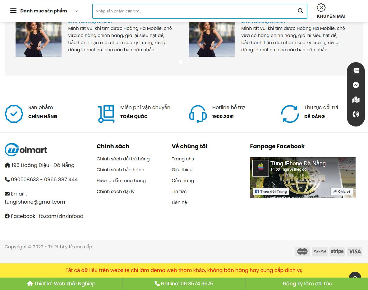 Giao diện theme wordpress bán hàng công nghệ
