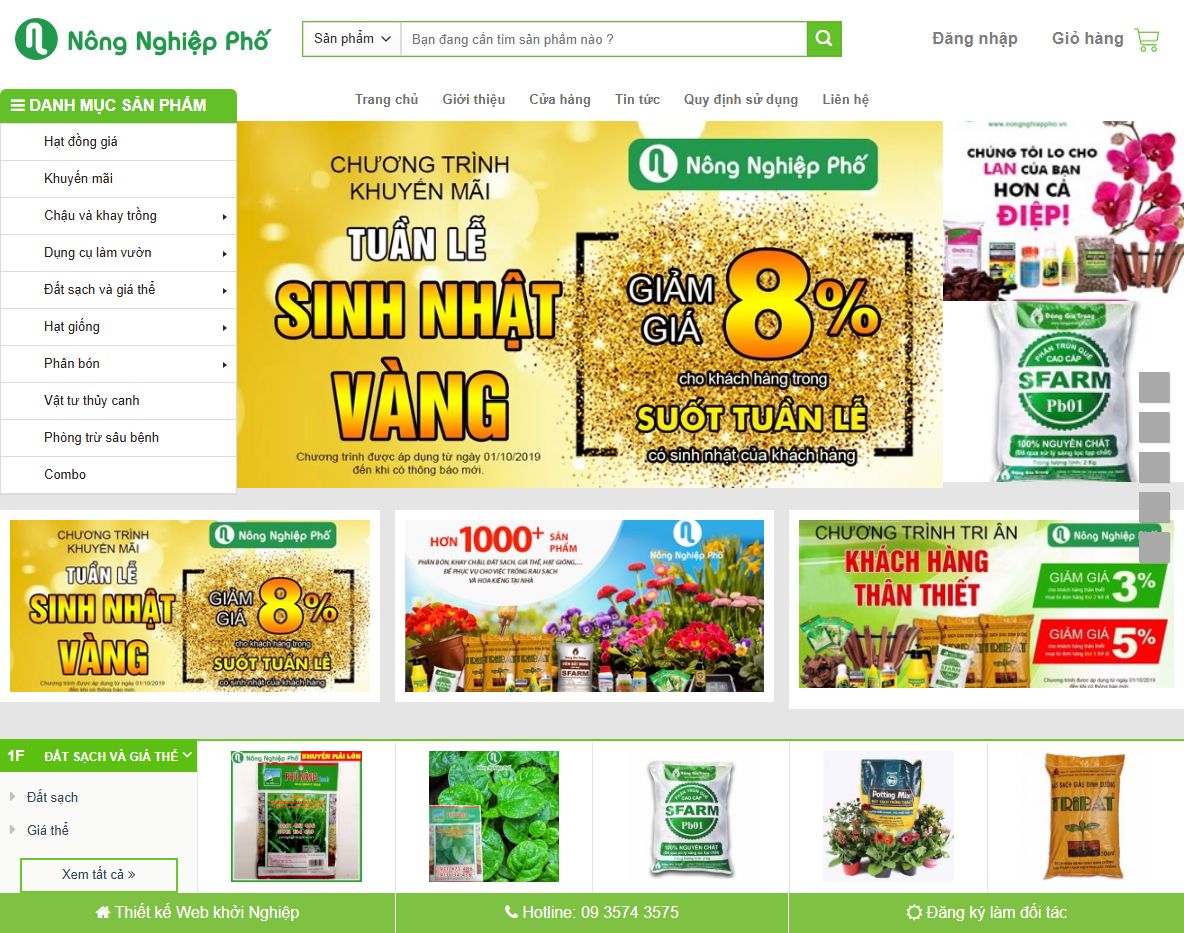 Theme wordpress bán sản phẩm nông nghiệp hiện đại