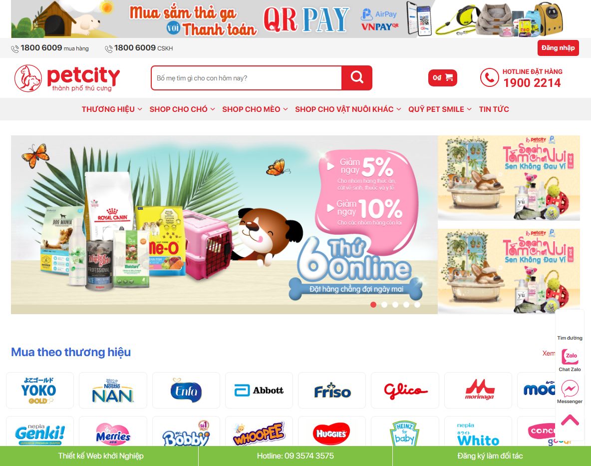 Giao diện theme wordpress bán tạp hóa online