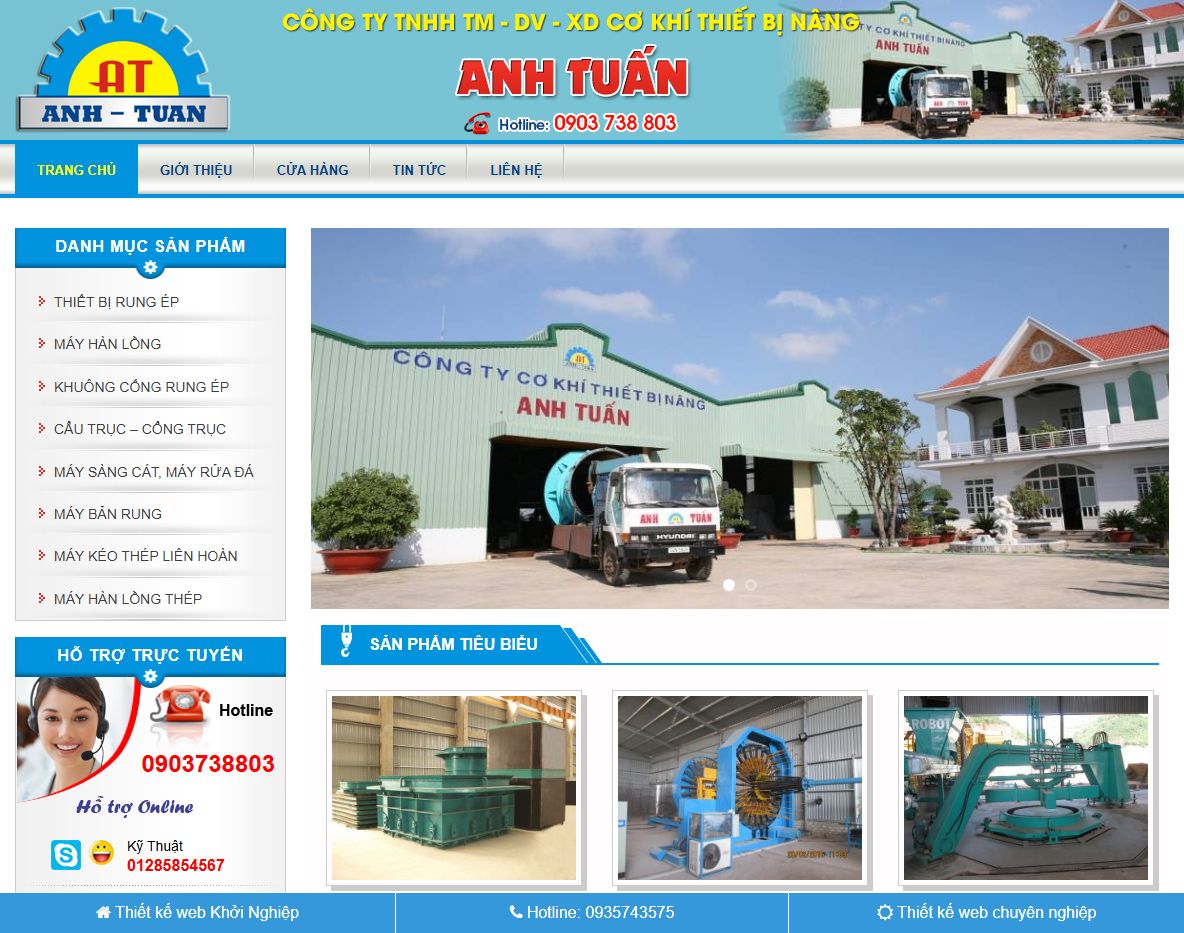 Theme WordPress bán thiết bị cẩu trục chuyên nghiệp