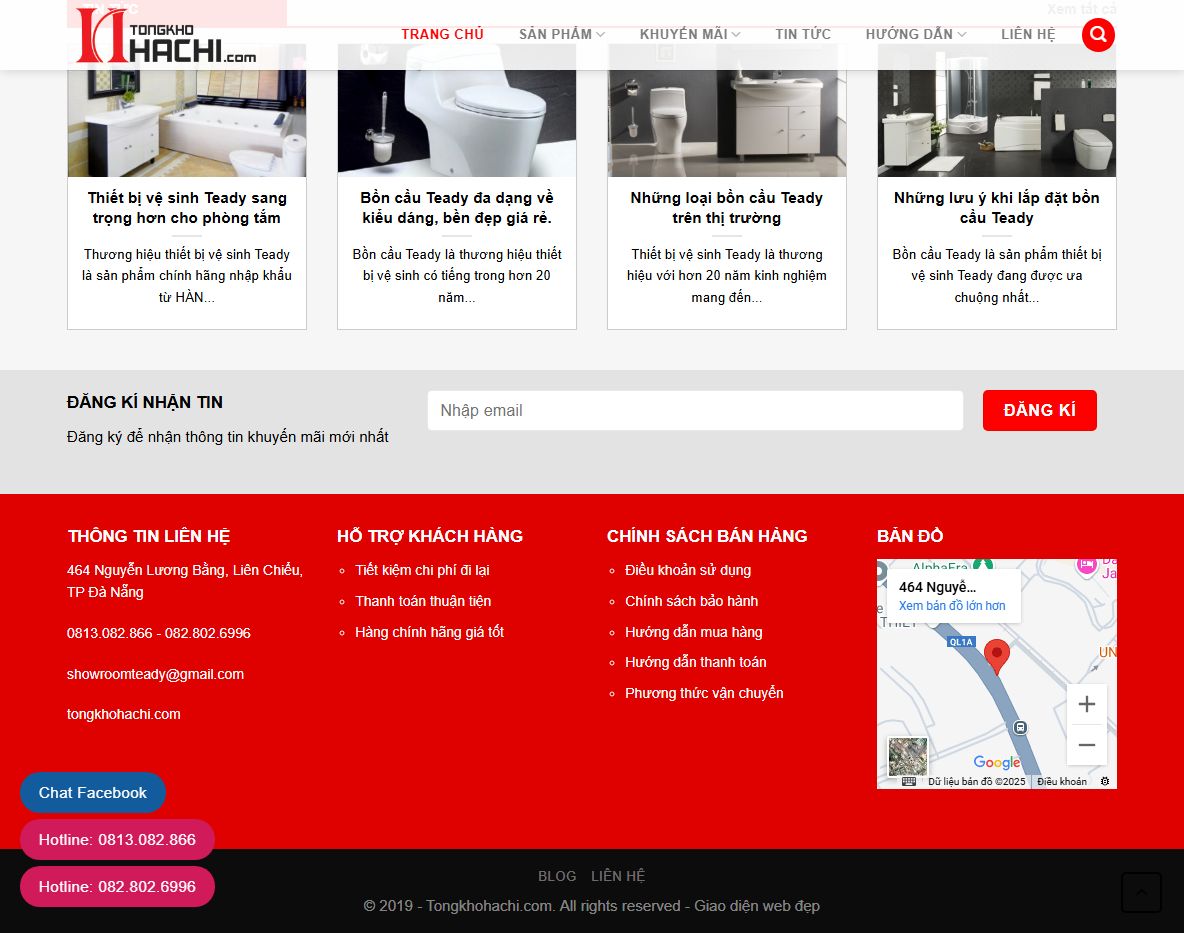 Tính năng Theme wordpress bán thiết bị vệ sinh 01