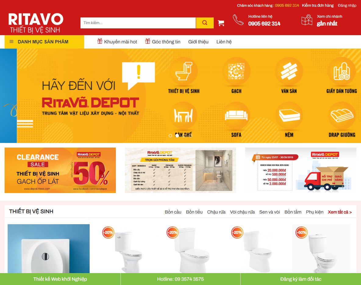Theme WordPress bán thiết bị vệ sinh chuyên nghiệp