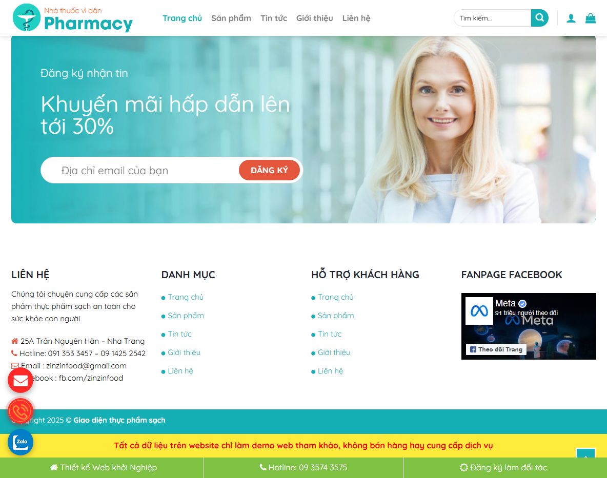 Tính năng theme wordpress thiết bị y tế