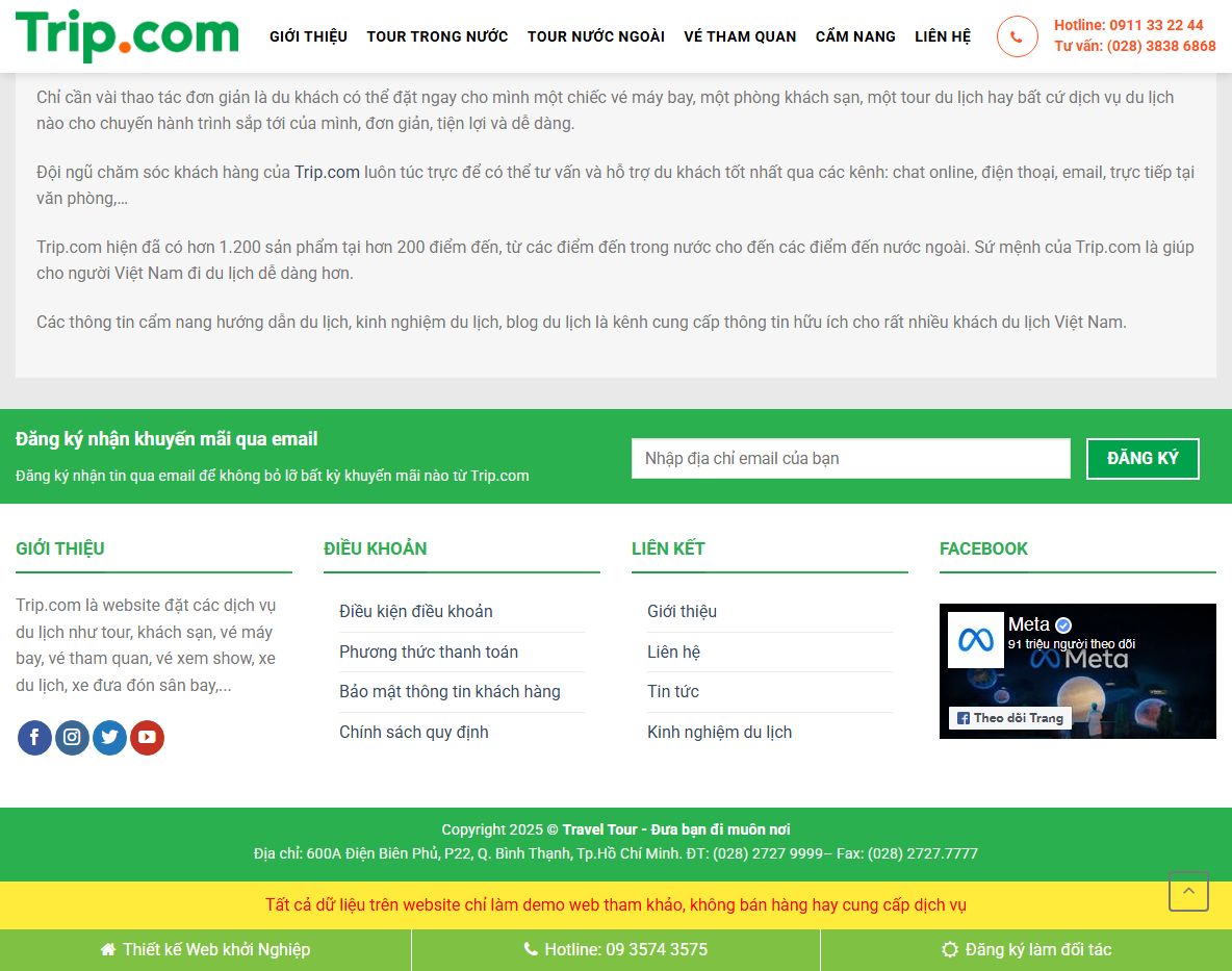 Tính năng quản lý Theme wordpress bán tour du lịch 010