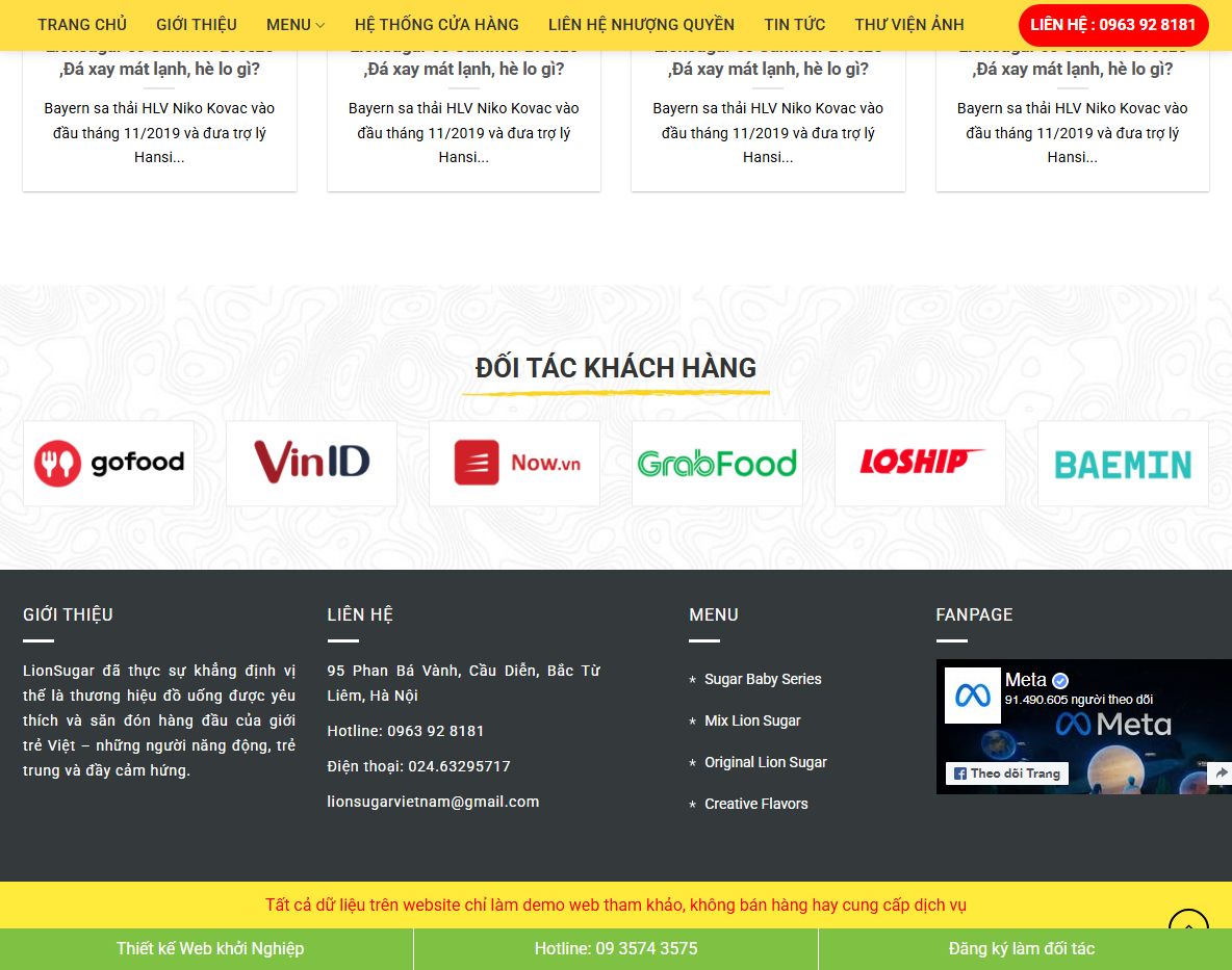 Tính năng quản trị Theme WordPress bán trà sữa 02