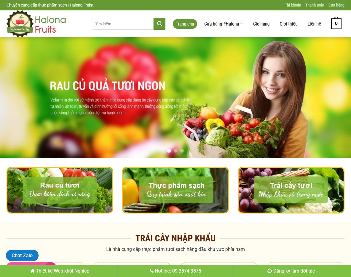 Theme WordPress bán trái cây chuyên nghiệp