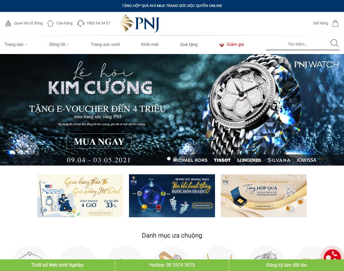 Giao diện Theme wordpress bán trang sức 02