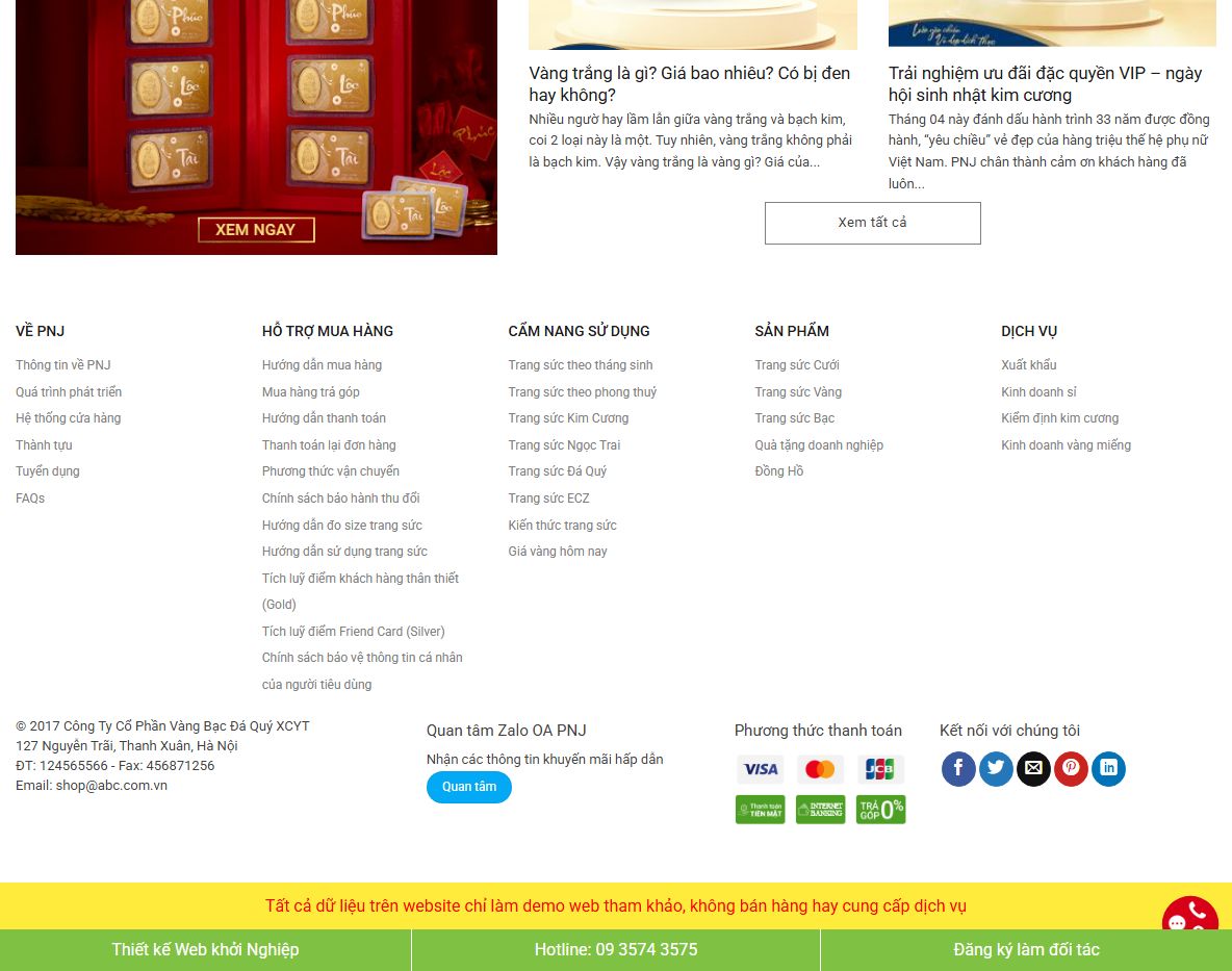 Tính năng Theme wordpress bán trang sức 02