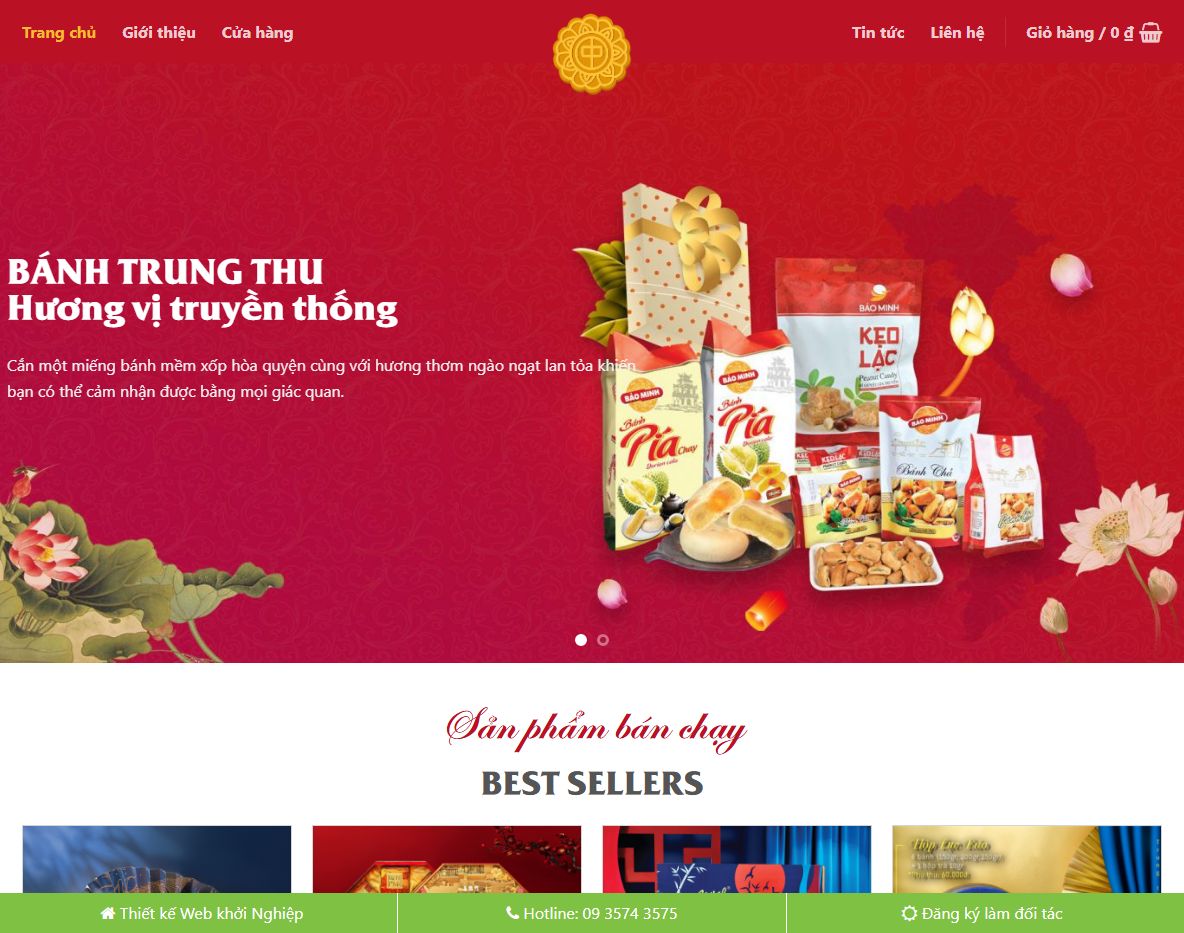 Theme wordpress bán trung thu hiện đại