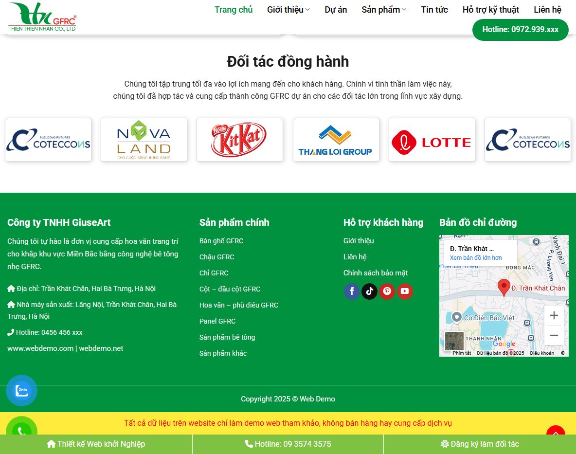 Tính năng theme wordpress bán vật liệu trang trí