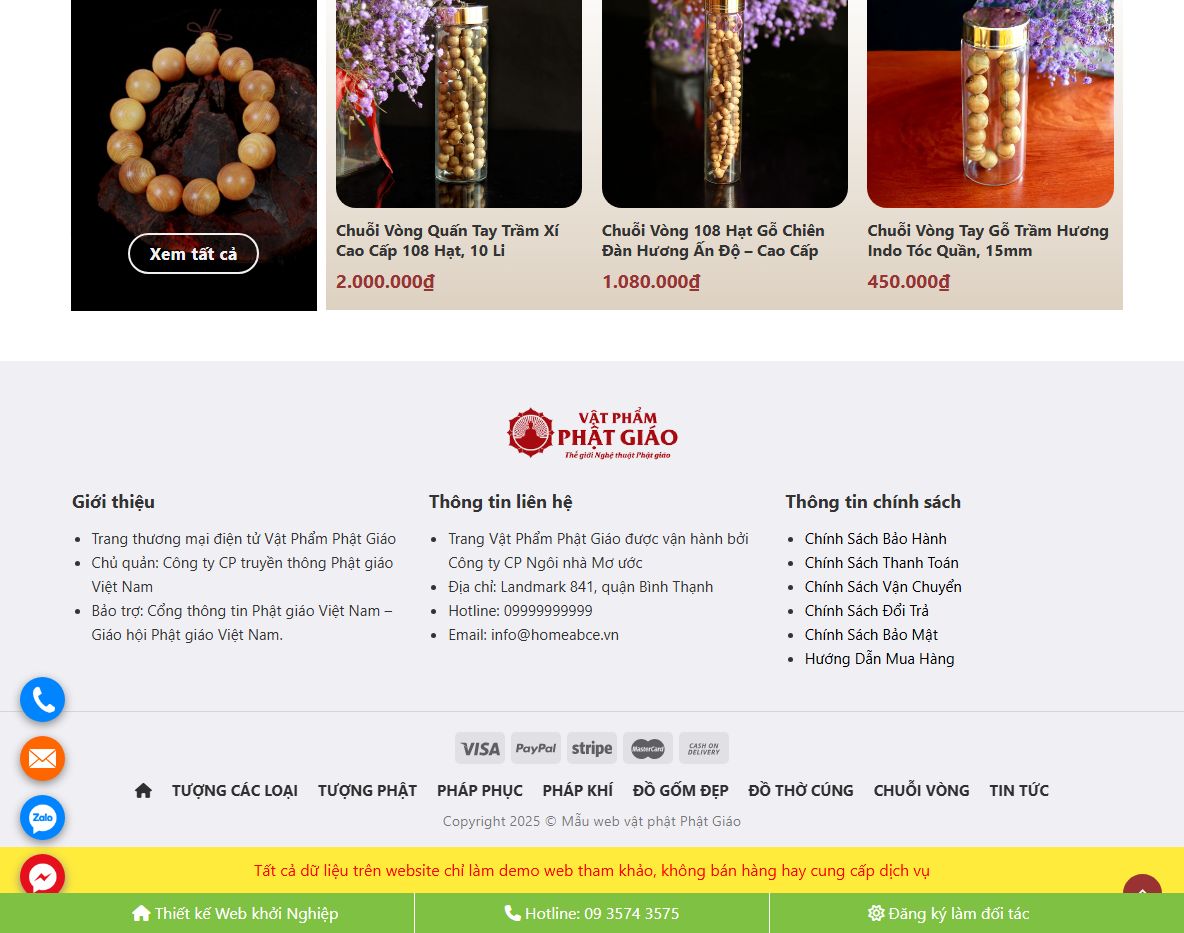 Tính năng theme wordpress bán đồ thờ cúng