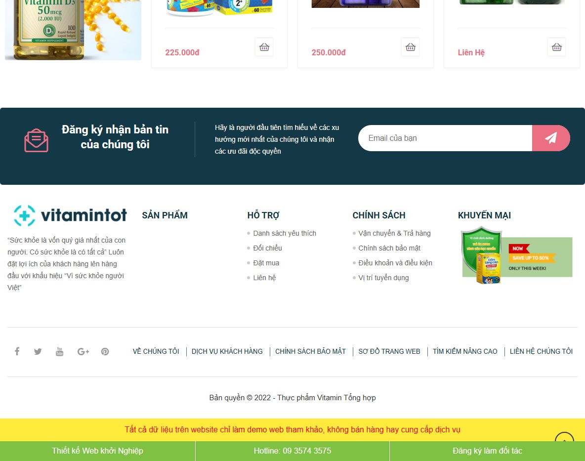 Tính năng theme wordpress vitamin