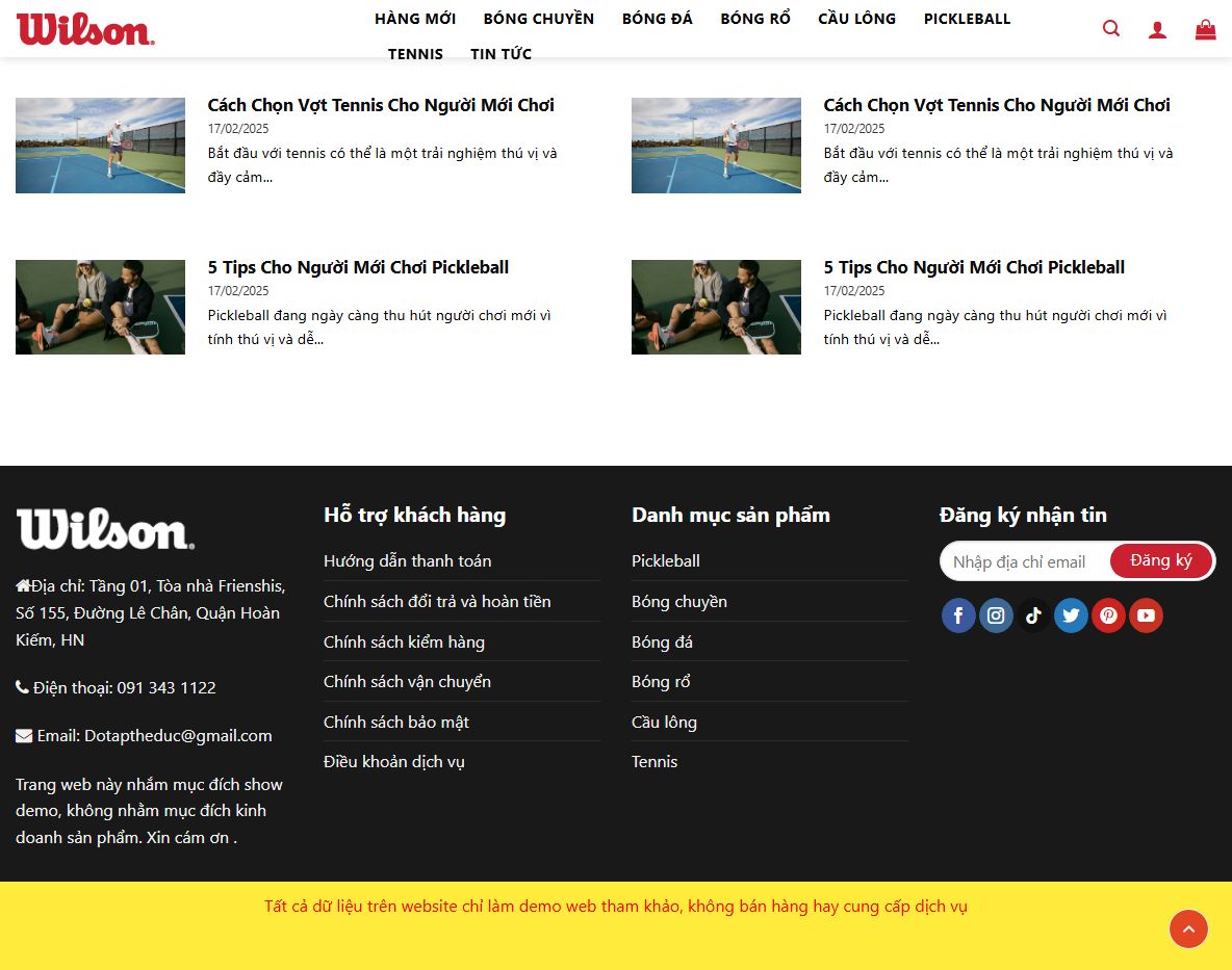 Tính năng quản lý theme wordpress pickleball