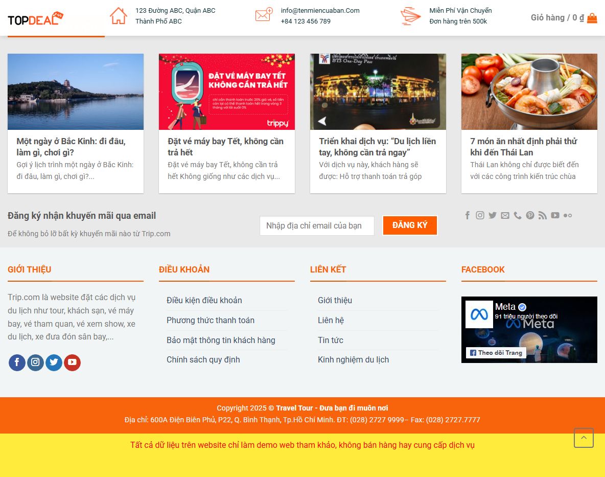 Quản trị theme wordpress bán voucher