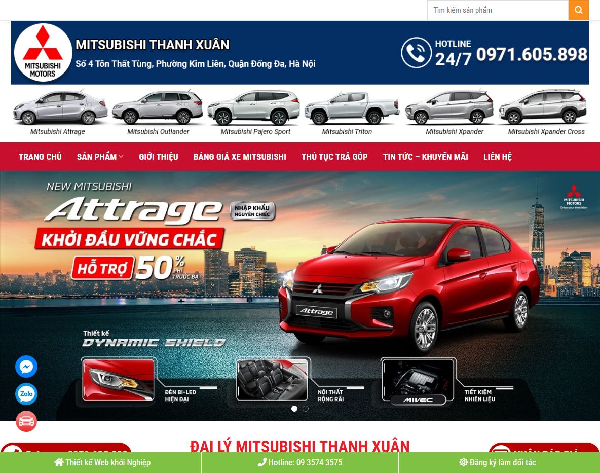 Giao diện theme wordpress bán xe chuyên nghiệp