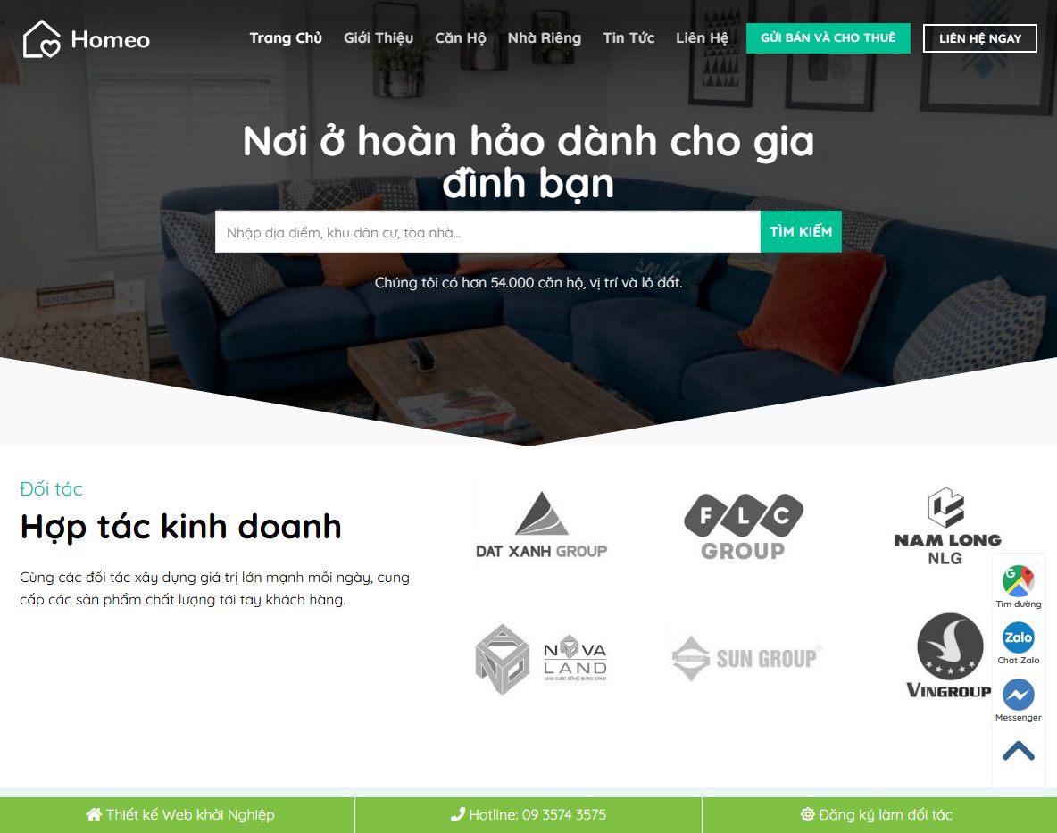 Giao diện trang chủ Theme WordPress bất động sản 52