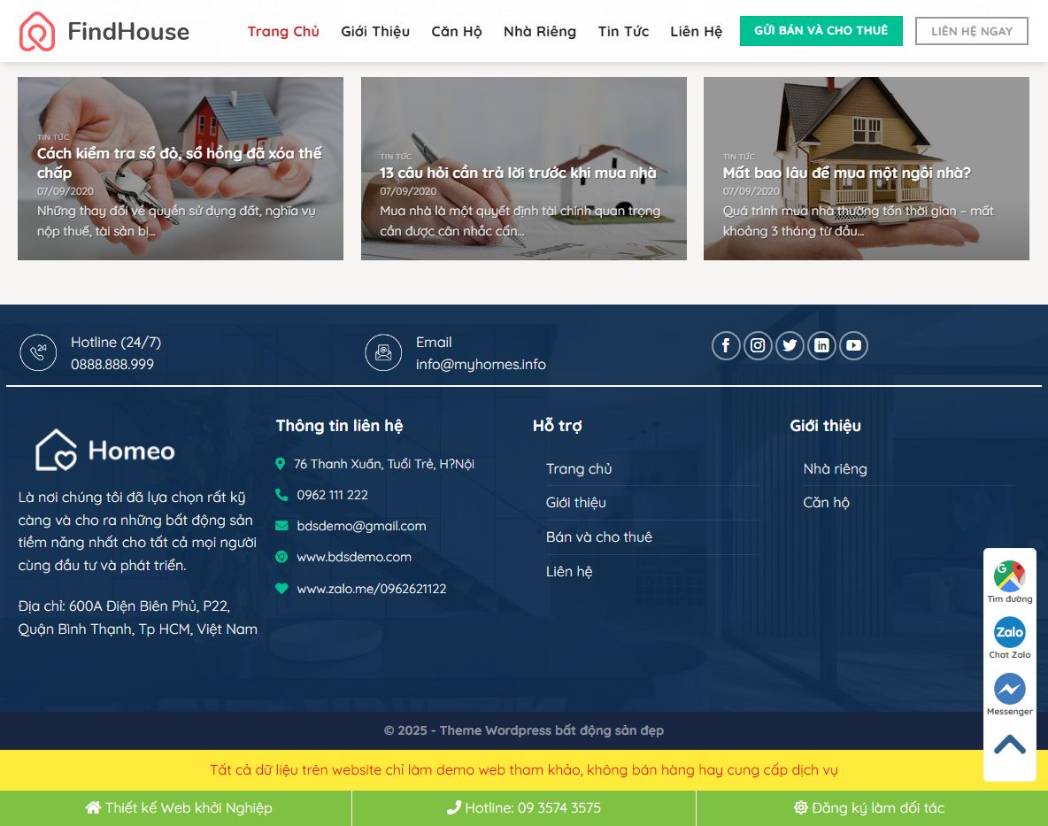 Giao diện quản trị Theme WordPress bất động sản 52
