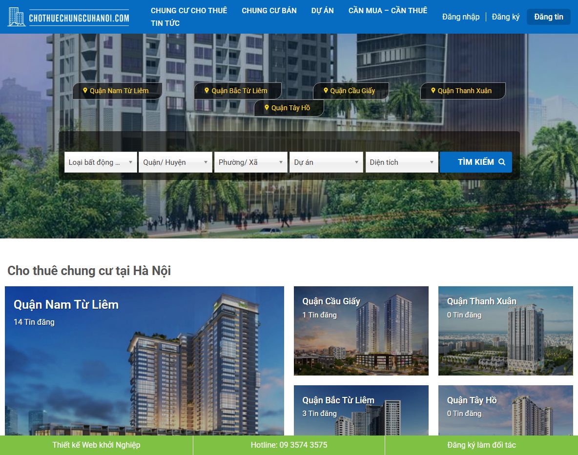 Giao diện trang chủ Theme WordPress bất động sản 61