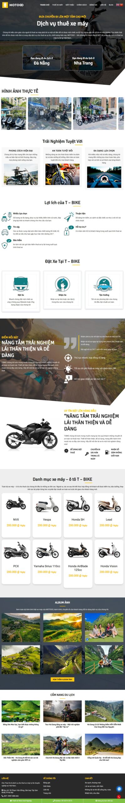 Theme wordpress cho thuê xe máy 01