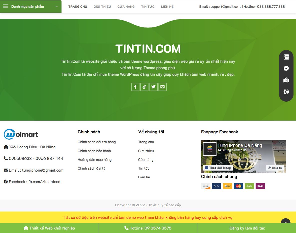 Tính năng Theme WordPress Công Nghệ 01