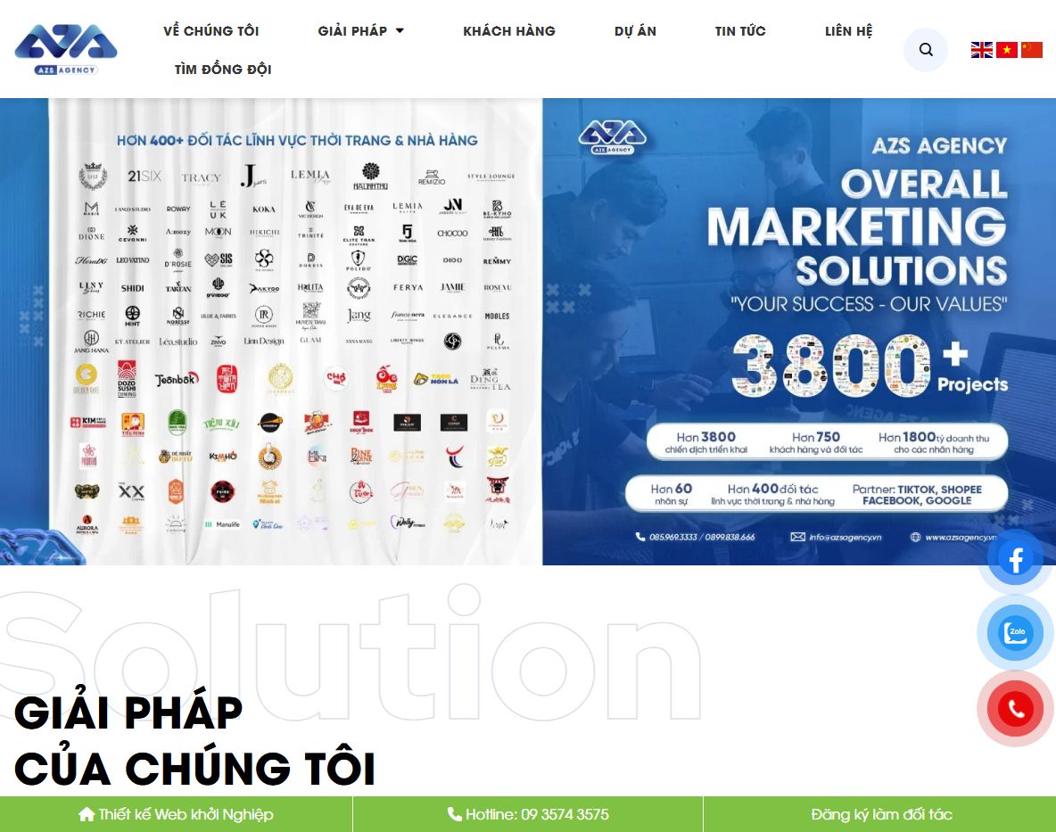 Theme WordPress công ty marketing hiện đại