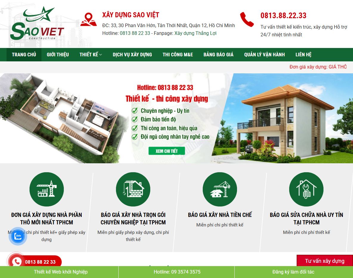 Giao diện trang chủ Theme wordpress công ty thiết kế 02
